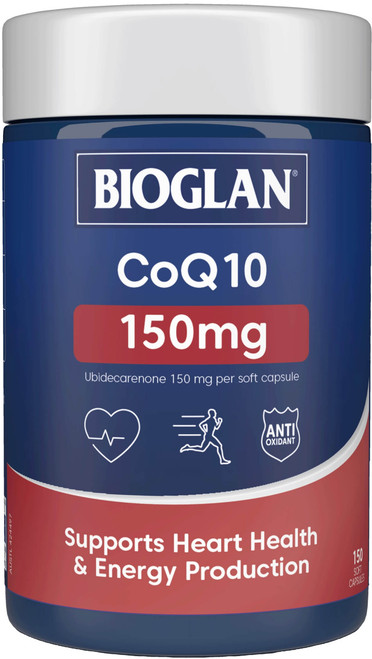 Bioglan CoQ10 150mg 150 Caps x 3 Pack = 450 Caps